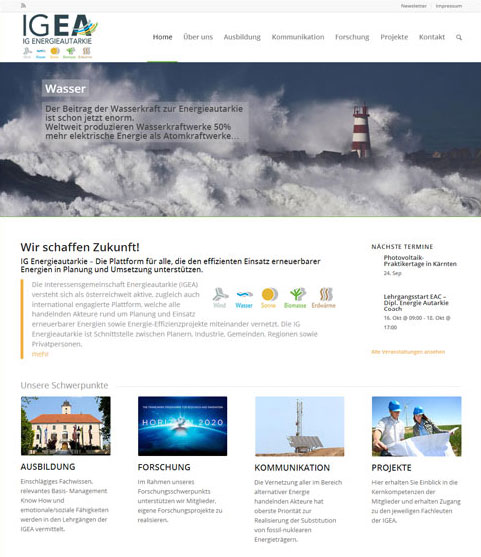 Neue mobile Homepage erstellt für IGEA Vösendorf