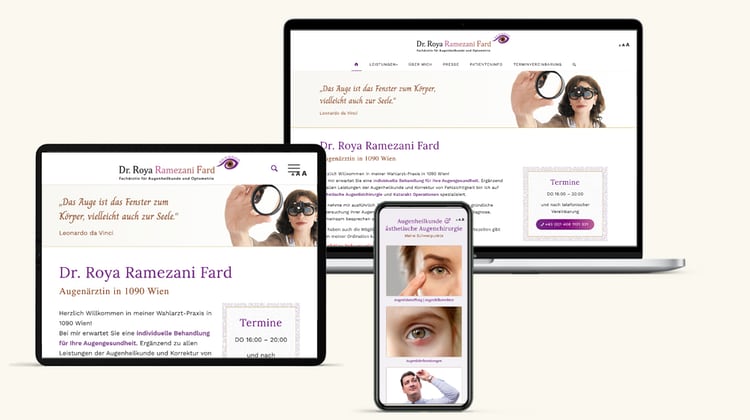 Augenarzt Website Design Wien